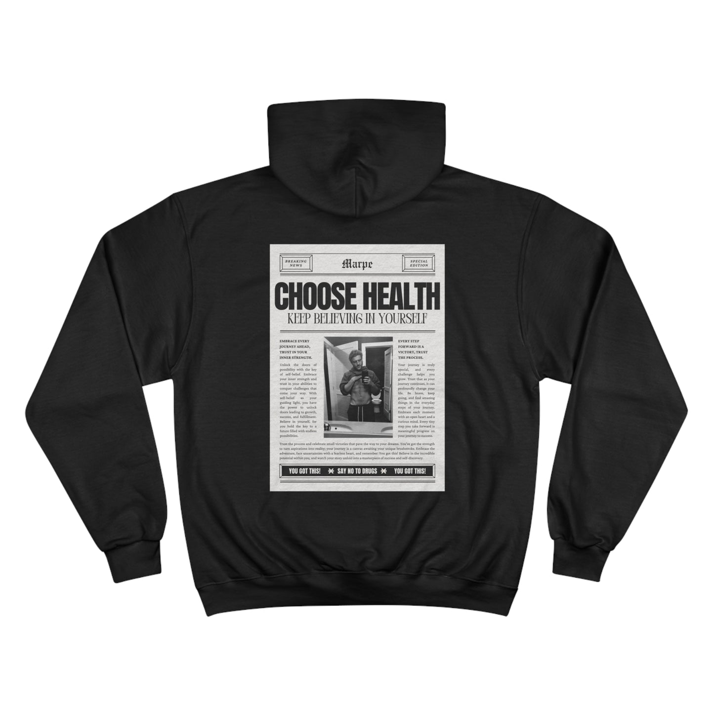 Chose health say no to drugs Hoodie from Printify