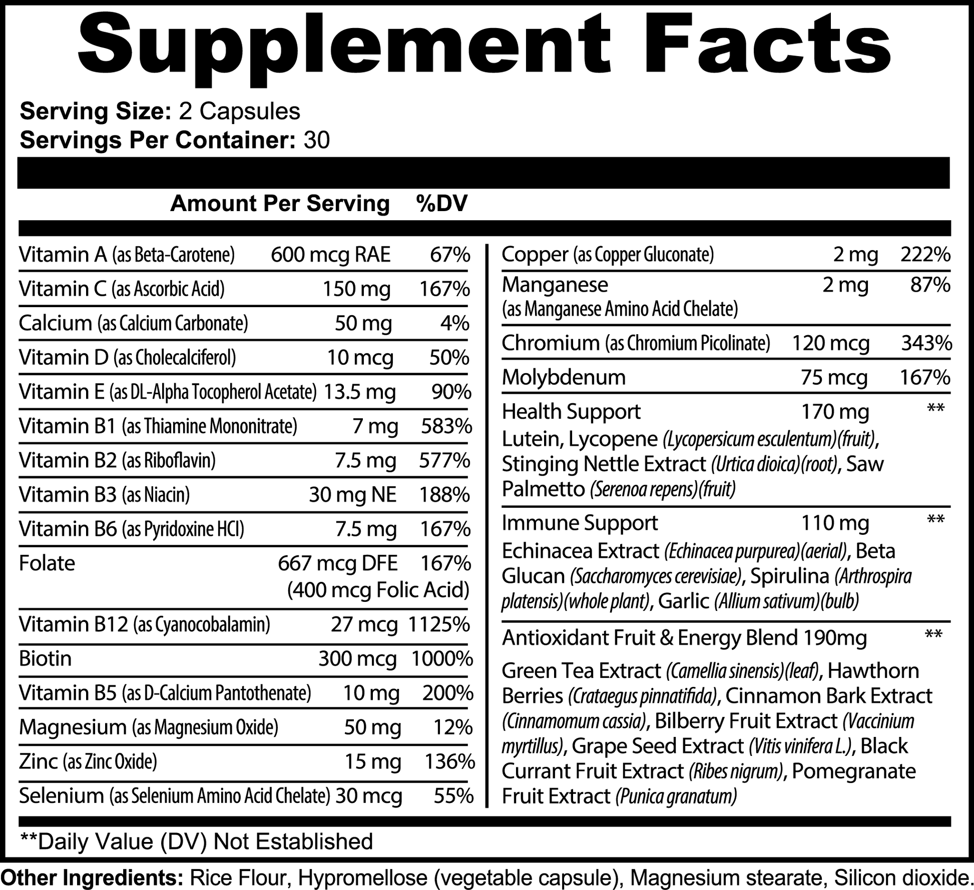 Complete Multivitamin Vitamins & Minerals from Chapman’s Pursuit