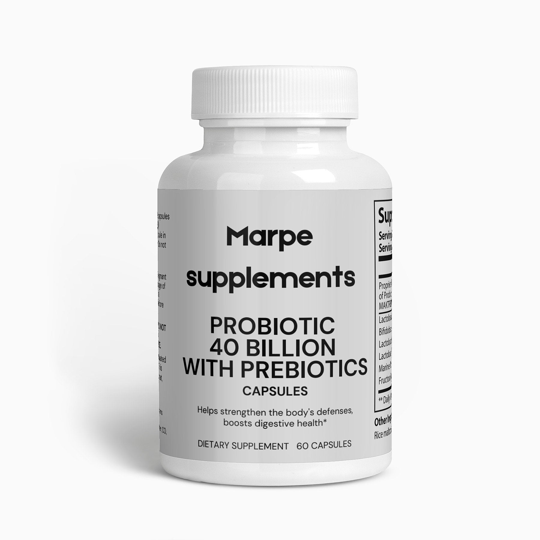 Probiotic 40 Billion with Prebiotics Specialty Supplements from MARPE