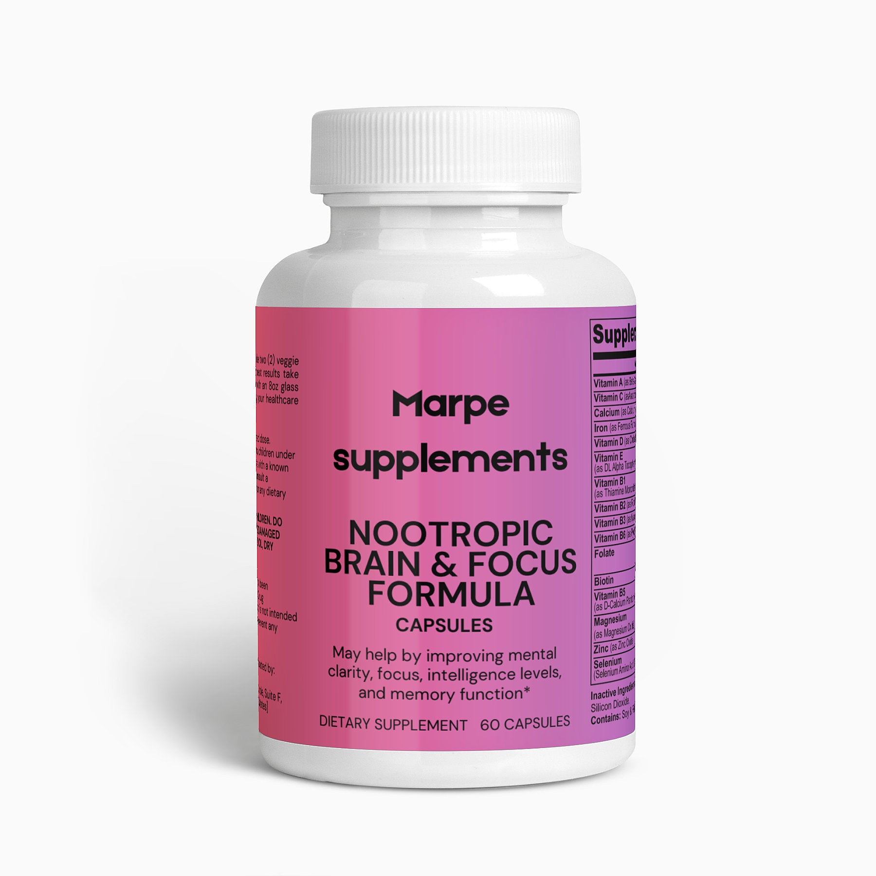 Nootropic Brain & Focus Formula Specialty Supplements from MARPE