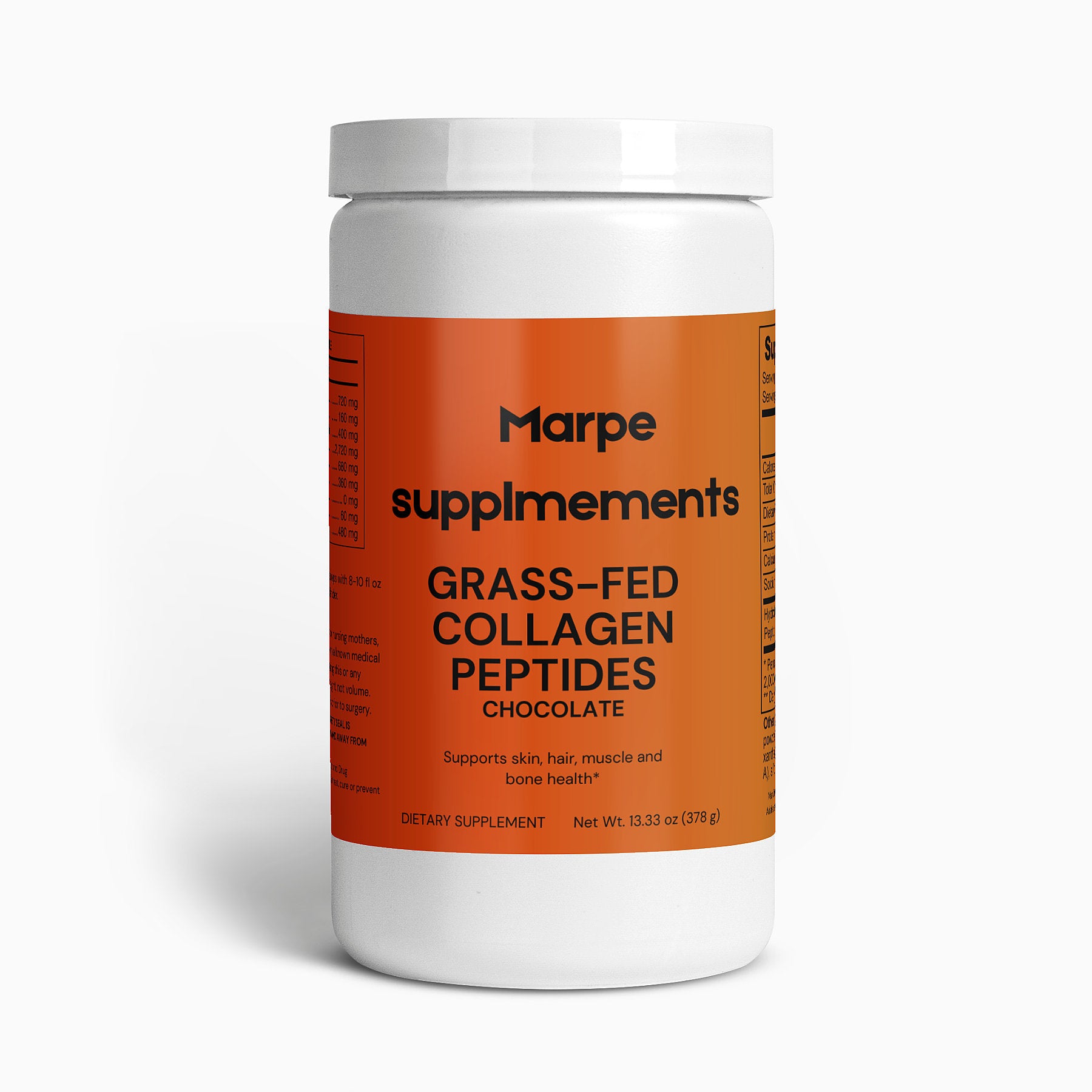 Grass-Fed Collagen Peptides Powder (Chocolate) Proteins & Blends from MARPE