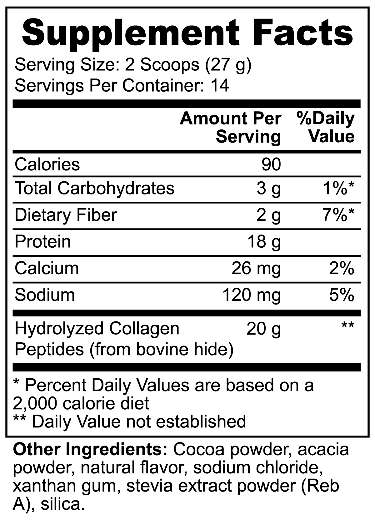 Grass-Fed Collagen Peptides Powder (Chocolate) Proteins & Blends from MARPE