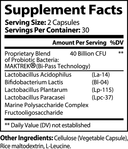 Probiotic 40 Billion with Prebiotics Specialty Supplements from MARPE