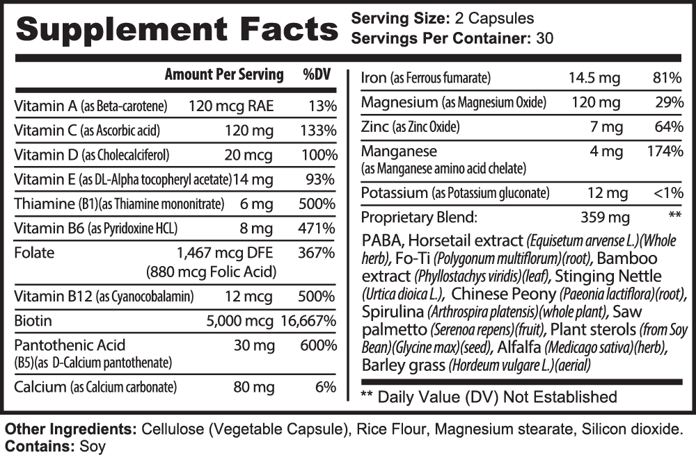 Hair, Skin and Nails Essentials Vitamins & Minerals from MARPE