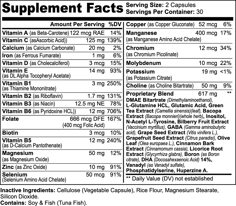 Nootropic Brain & Focus Formula Specialty Supplements from MARPE